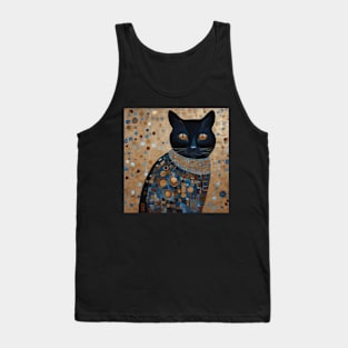 Black Klimt Cat in Ceremonial Vestments Tank Top